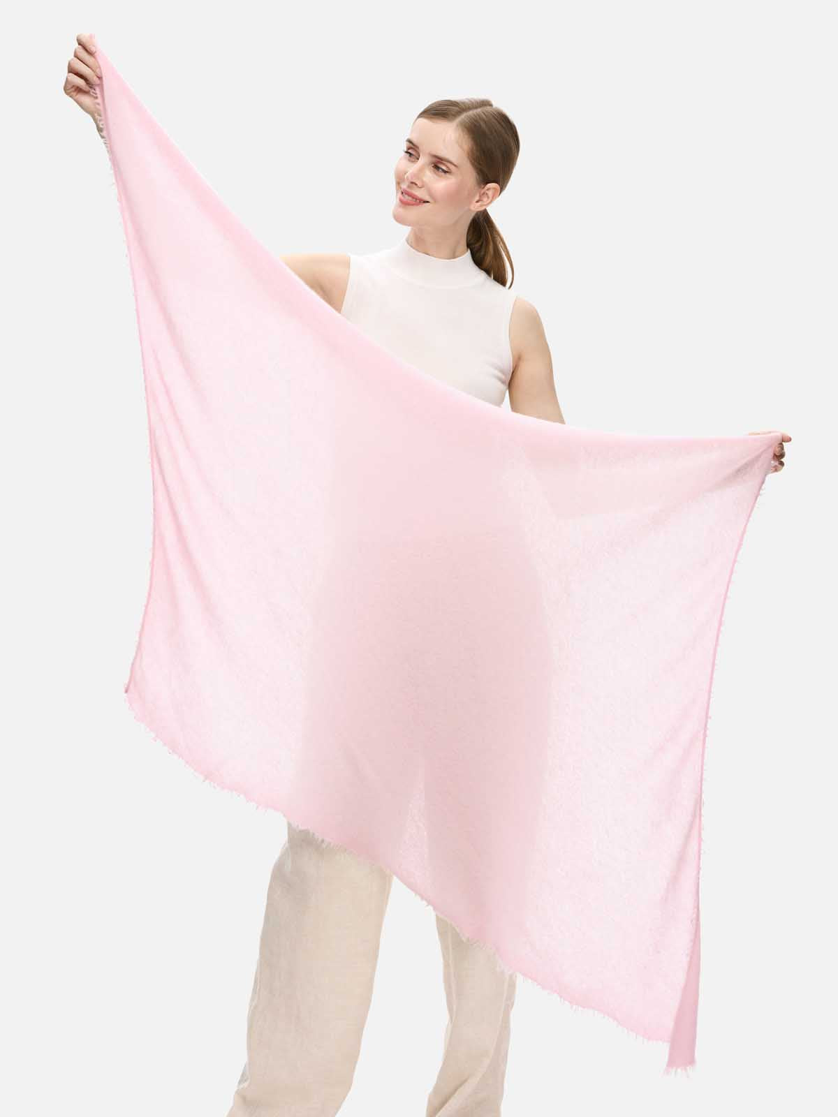 Pink CloudPuff Cashmere Scarf