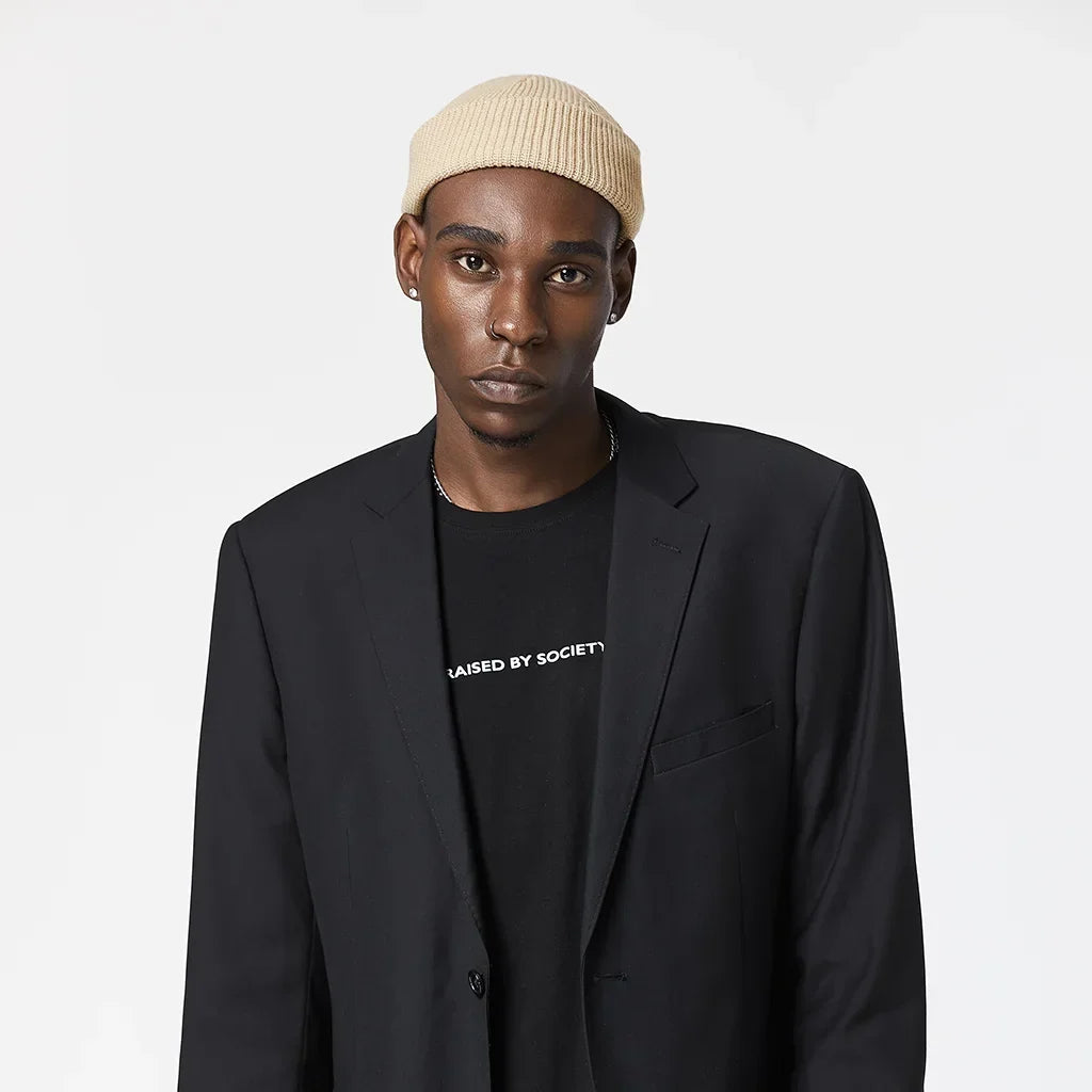 BEIGE FISHERMAN BEANIE